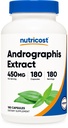 Extrait de nutricost Andrographis 450mg, 180 Capsules végétariennes - Sans OGM et sans gluten