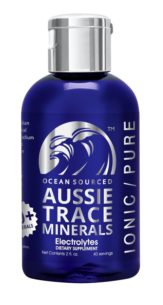 Aussie Trace Minerals - Magnesium Rich, Low Sodium, Komplette Elektrolyt Tropfen für Hydration, Energy & Recovery - 2oz / 60ml Liquid Supplement - Vegan, Keto Friendly
