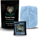 Poudre de kava et ensemble de fraises de Vanuatu Premium Poudre de kava (16oz) pour calme et détente avec sac de fraises de 100 microns pour la préparation lisse de kava