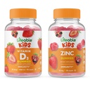 Vitamine D Lifeable Kids + Zinc Kids, Gommies Bundle - Grande dégustation, supplément de vitamine, sans gluten, sans OGM, gommy à croquer