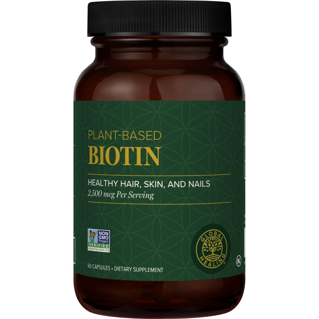 Global Healing Center - Biotin (Vitamin B7) Biotin für Haarwachstum Ergänzung Vitamine, unterstützt Radiant Haut, und stärkere Nägel, Haarausfall Vitamine für Frauen und Männer, Mehr als die 1000mcg
