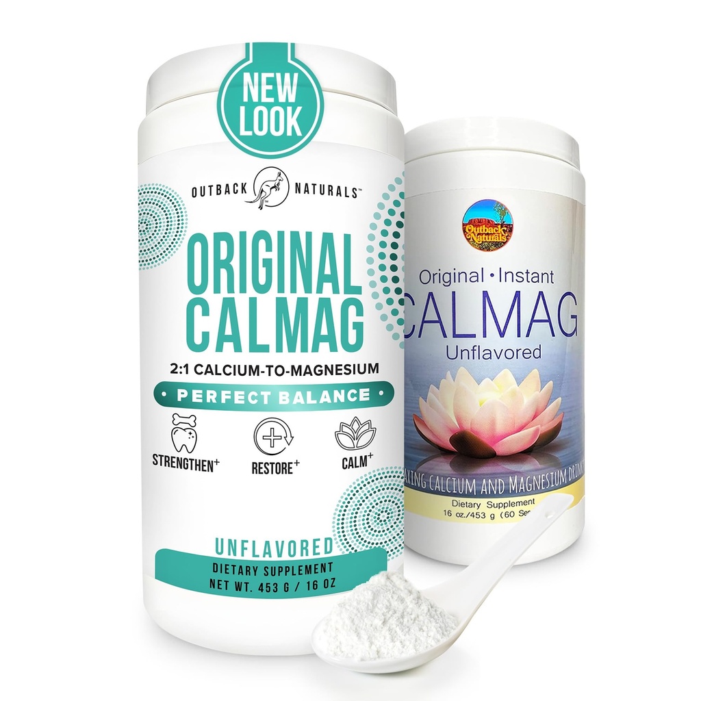 Hohe Absorption 2:1 CalMag Calcium Magnesium Citrat-Ergänzung, Calcium Gluconate-Pulver, unterstützt Stress-Entlastung, Schlaf & Knochenfestigkeit Mineral-Getränk, Unflavored 16.5 oz (Pack von 1)