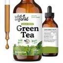 Wild & Bio Grüner Tee Extrakt flüssige Tropfen - Antioxidant-Rich Grüner Tee - 2-Monats-Versorgung - Vegan, Zucker & Alkoholfreie Camellia Sinensis Tinktur - 4 fl oz