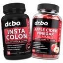 Colon Cleanser Détox & vinaigre de cidre de pomme Gommies - 15 jours Colon Cleanse Pills Poop Flush & ACV Gommies Suppléments - Bowel Mouvement Suppléments pour l'estomac intestinal Bloating Gut Support