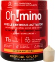 Oh!mino Essential Amino Acids Supplement. Tropical Splash, Stimulantfreies Pulver. Alle 9 EAAs, BCAAs und die perfekte Amino für Workouts, Amino Energy, und um Muskeln zu bauen und schneller wiederherzustellen.