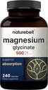 NatureBell Magnesium Glycinate Kapseln 500mg & Vitamin B Complex für Frauen 240 Veggie Kapseln Bundle Pack | Chelat & Purified Mineral | Immune, Energie & Prenatal Support