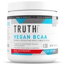 Truth Nutrition Vegan BCAA Powder- 2:1:1 Ratio Natural BCAAs Amino Acids Powder for Energy, Muscle Building, Post Workout Recovery Drink for Muscle Recovery (Red Raspberry, 30 Servings)