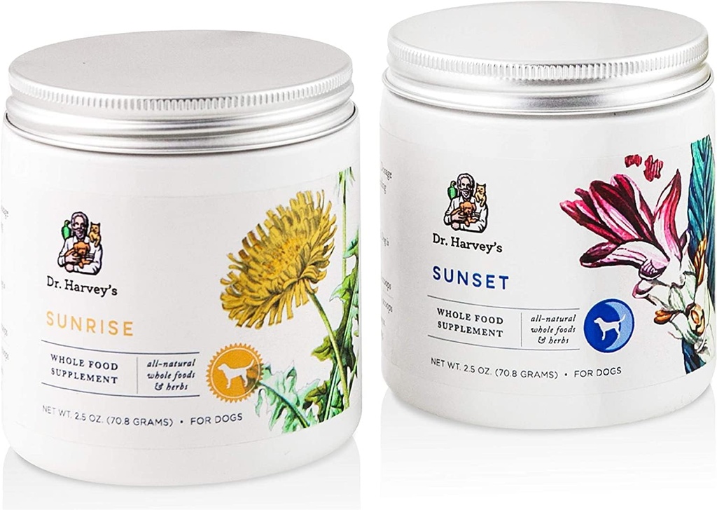 Solaris Immuni de Dr Harvey soutient complément alimentaire entier pour les chiens, formule du matin et du soir, 2,5 onces (2 pack)