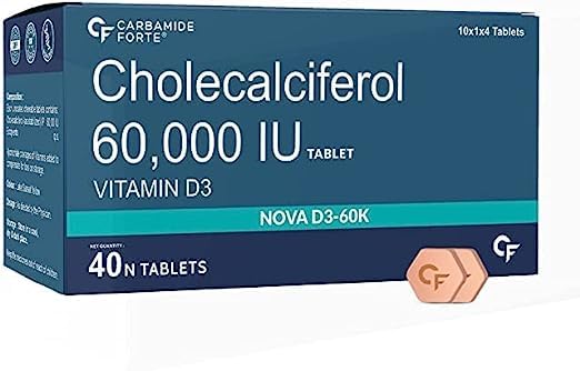 Puritans Vitamine D3 60000 UI - Cholecalciferol à croquer Supplément Vitamine D pour les femmes et les hommes - 40 comprimés