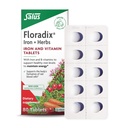 Floradix Eisen Tabletten - Eisen Ergänzung mit B Vitamine, Folsäure, Vitamin C & More - Energieunterstützung - Vegetarisch & Glutenfrei - 80 Tabletten (80 Servietten)