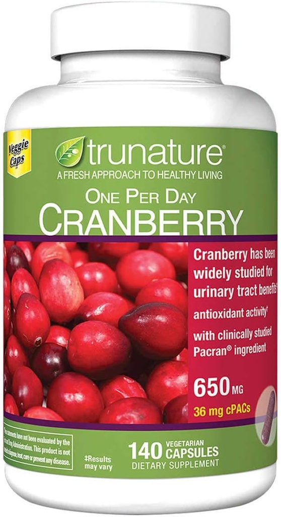 trunature Cranberry 650 mg, 140 vegetarische Kapseln (2 Packung)