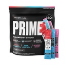 PRIME HYDRATION+ Sticks Variety Pack (paquet de variétés) Poudre d'hydratation Bâtons de service simples Poudre d'électrolyte sur le go.