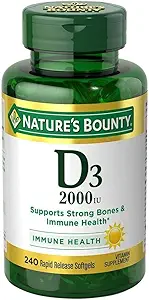 Bounty de la nature D3-2000 UI, 240 Softgels (paquet de 3)