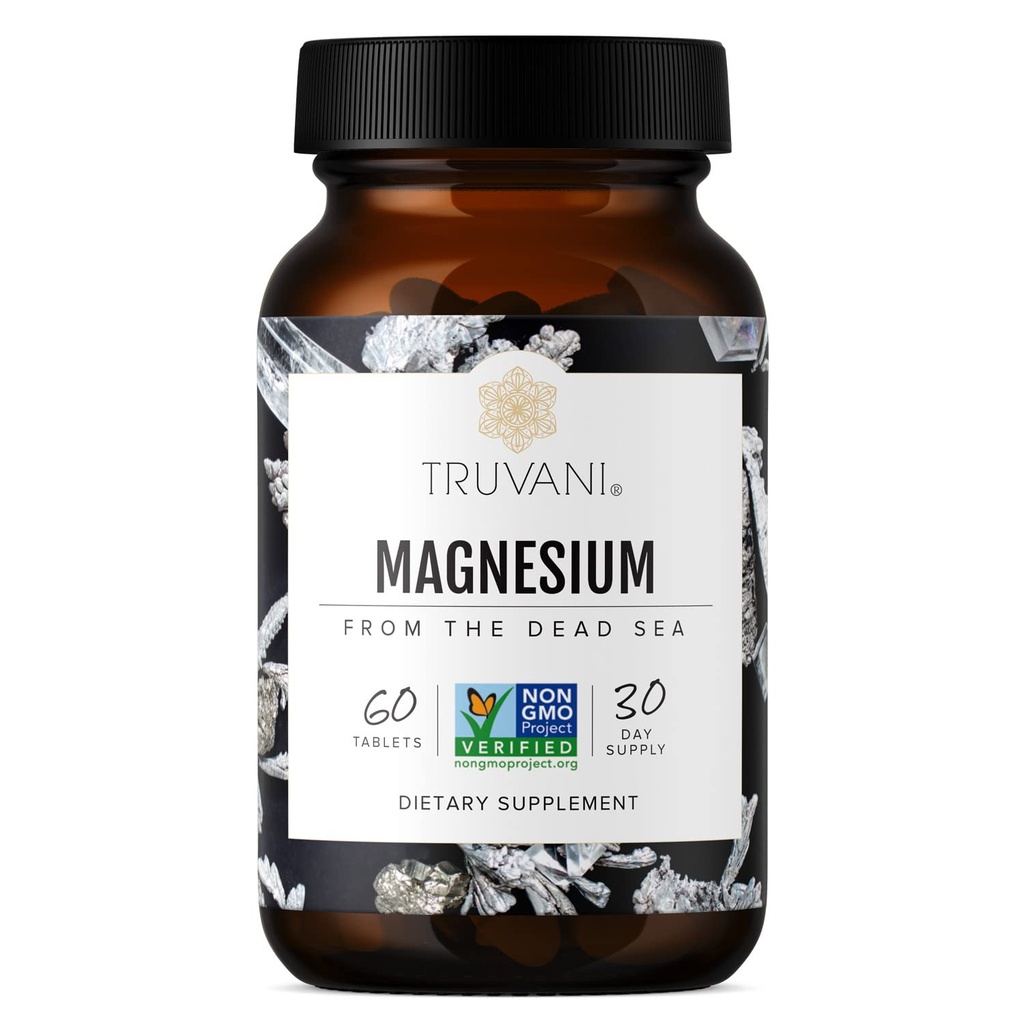 Truvani Magnesium 400mg Oxid Tablets | 60 Tabletten | Unterstützt Kalorien und Schlaf, Gesunde Knochen, Muskel-Gesundheit, Verdauungs-Gesundheit | Non-GMO, Vegan Pillen