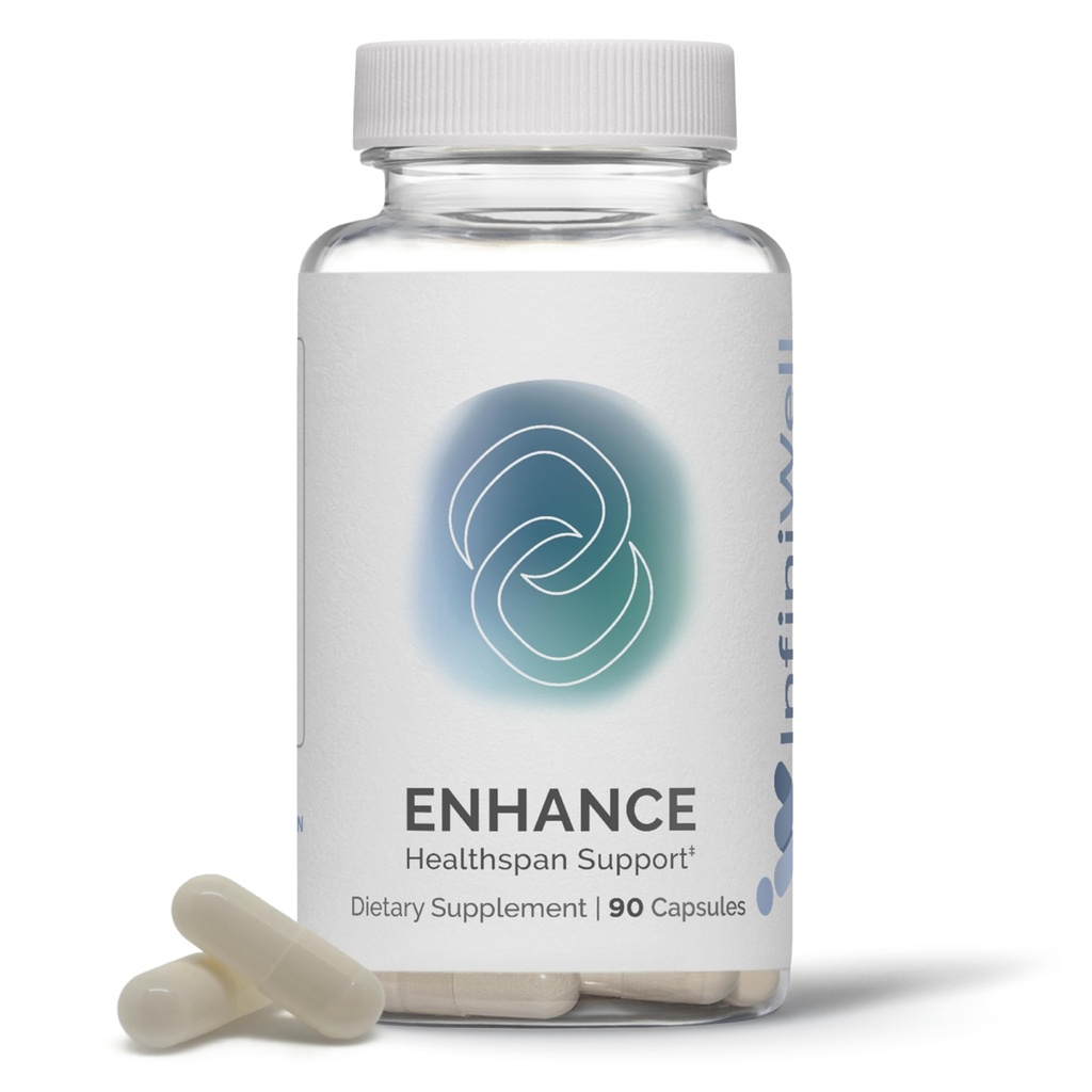 InfiniWell Enhance - Gesunde Alterung, Langlebigkeitsergänzung mit Trimethylglycin (TMG)- Förderung Cellular Renewal & Mitochondrial Health - Helfen Sie Gesundheit und Epigenetic Aging (90 Kapseln)