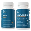 Dr. Tobias Lung Health and Ashwagandha Capsules - Lung Cleanse & Detox für Bronchial & Respiratory System mit Calming Adaptogen Formula, Non-GMO