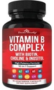 Göttliche Bounty Super B Komplexe Vitamine - Alle B Vitamine einschließlich B12, B1, B2, B3, B5, B6, B7, B9, Folsäure - Vitamin B Supplement - Unterstützt gesunde Energie Stoffwechsel - 90 vegetarische Kapseln