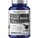 NusaPure Black Maca Root 50:1 Extrakt, 750 mg Äquivalent zu 37.500 mg 200 Veggie Per Caps (Vegan, Non-GMO)