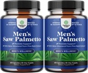 Saw Palmetto für Männer mit Beta Sitosterol - Saw Palmetto Extrakt Prostata-Unterstützung Ergänzung für Männer Gesundheit &amp; Bessere Blasenkontrolle Plus Restauration Haarergänzung für Männer - 2 Pack