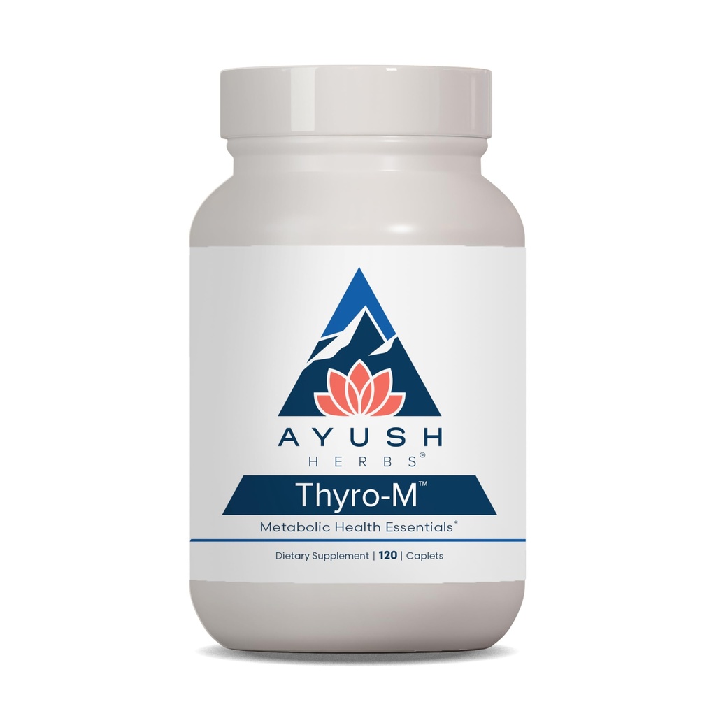 Ayush Kräuter Thyro-M - Schilddrüsenunterstützung für Frauen & Männer, Schilddrüsengesundheit, Schilddrüsenpflege mit L Tyrosin, Ashwagandha, Kelp, Natural Energy Support - 120 Vegetarische Kapseln (1 Zähler)