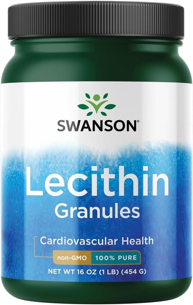 Swanson 100% reine Lecithin Granulate (Non-GMO) 16 Unze (1 lb) (454 g) Granulate