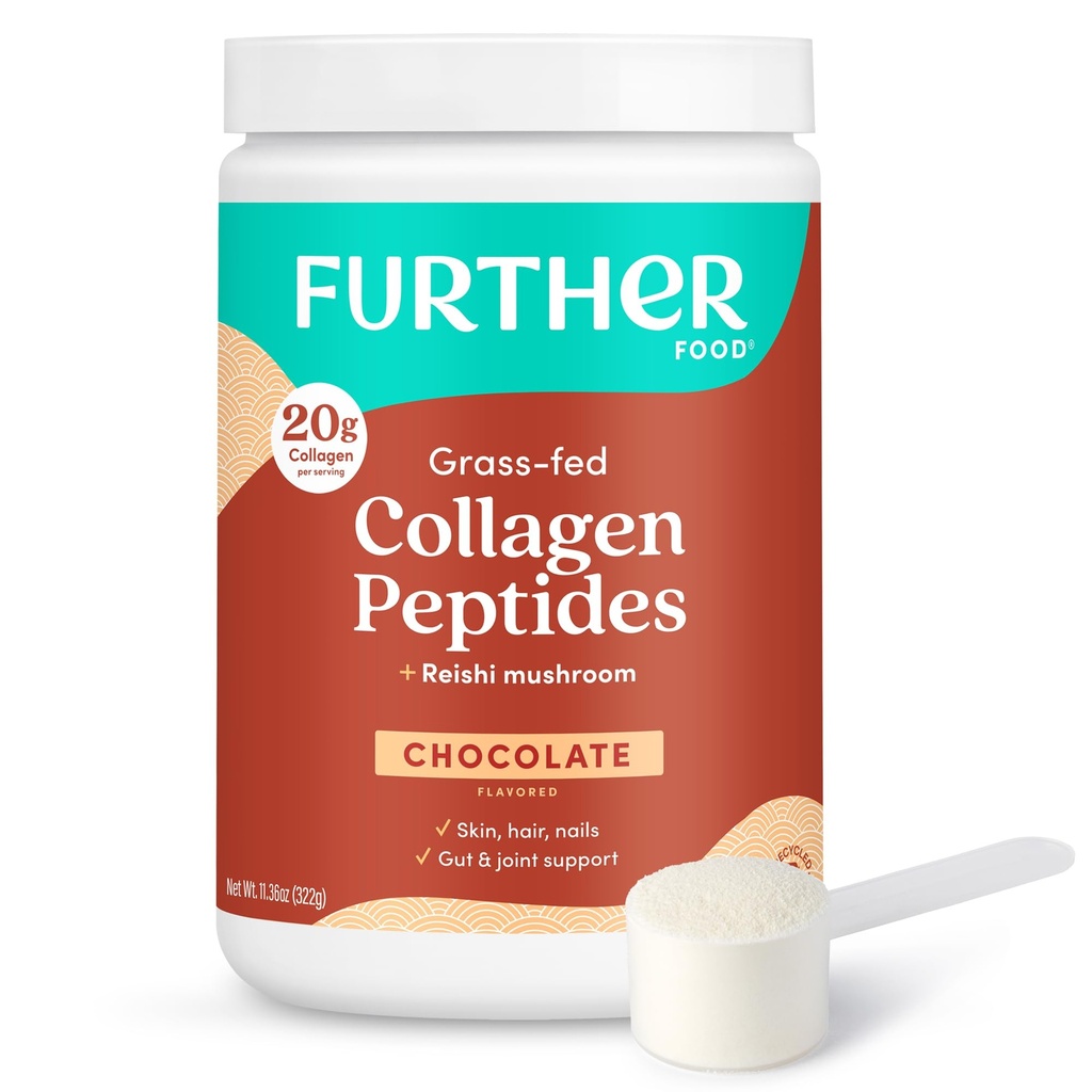 Autres aliments en poudre de peptides de collagène de chocolat, aux pâturages herbacés hydrolysés de type 1 et 3 Protéines, Gut Health + articulaire, Cheveux, Peau, Nails, Paléo Keto sans sucre 11.36 oz