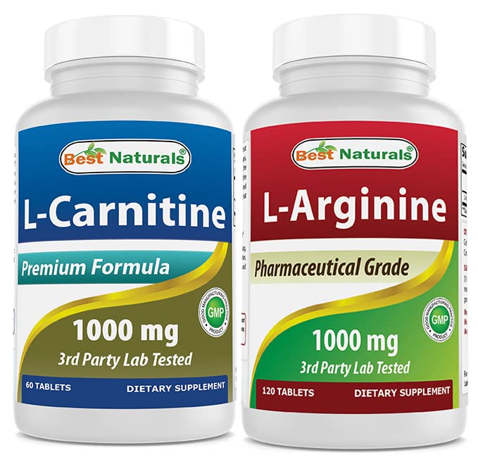 Best Naturals L-Carnitine 1000mg & L-Arginine 1000 mg