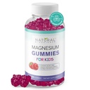 Gommies de magnésium sans sucre pour les enfants 100mg - Calme et soutien du sommeil Supplément de magnésium pour enfants à croquer, aide au sommeil, anti-stress, santé osseuse, relaxation musculaire, 30 Gommies végétaliens non-OGM sans gluten