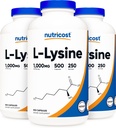 Nutricost L-Lysine 500mg (1000mg Servieren), 500 Kapseln (3 Flaschen)