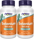 MAINTENANT Suppléments, Sélénium (L-Sélénométhionine) 200 mcg, Minéraux essentiels*, 90 Capsules de légumes (paquet de 2)