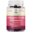 Peau de cheveux et ongles Gommies pour femmes - Biotine Extra Strength et collagène Gommies pour femmes Peau de cheveux Soutien des ongles - Non-OGM Casher Marine Collagen Biotin 10000mcg par portion (45 jours)
