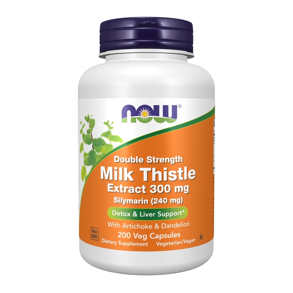 Now Foods Now Foods, (2 Pack) Silymarin, extrait de chardon de lait avec artichaut et dandelion, double résistance, 300 mg, 200 capsules de légumes