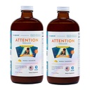 LIQUIDHEALTH Attention, Multivitamine liquide pour les enfants et les adolescents - Améliore la rétention de mémoire, la concentration, la concentration, l'humeur, la relaxation et le calme - Fabriqué aux États-Unis, Grand goût, végétalien, sans sucre (2 pack)