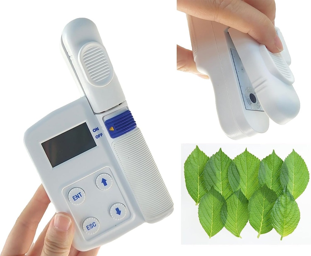 Chlorophyll Meter Pflanze Blatt Chlorophyll Analyzer Pflanzenernährungstester für die Messung von Instant relativen Chlorophyll-Gehalten mit Messbereich 0,0 bis 99,9 SPAD Inklusive Host