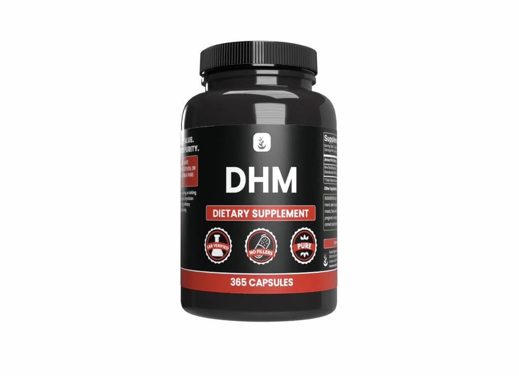 PURE ORIGINAL INGREDIENTS DHM, (365 Kapseln) Kein Magnesium oder Reisfüller, Immer rein, Lab Verifiziert