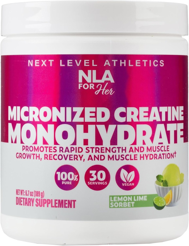 Ihr Kreatin Monohydrat mikronisiert für Frauen (30-5g Servierungen)-Great Verkostung Lemon Lime Sorbet Flavored-Lean Muskelwachstum & Workout Erholung, Boost Performance- Vegan, keine Bloating oder Wasser Retention