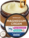 Venture Pal Magnesium Lotion, topische Magnesiumcreme für Schlaf, Leg Cramps & Schmerz, Muskelentspannung, ruhig, Feuchtigkeitsergänzung mit Kokosöl, Shea Butter & Hyaluronsäure, Safe für Kinder