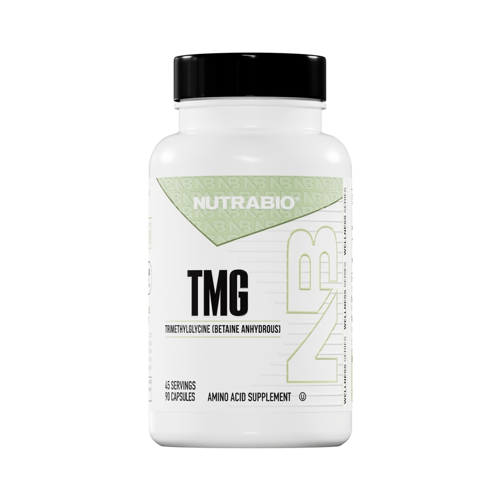 NutraBio TMG Suppléments (Betaine Anhydrous, Triméthylglycine), Homocysteine Suppléments, 500mg -Pure Tmg Supplément, TMG Capsules
