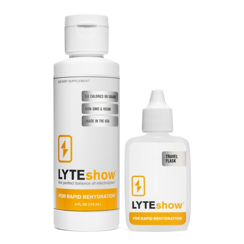 LyteShow - Elektrolyttropfen für schnelle Rehydrierung + Verdauung + Gehirn + Energie + Immunität | Kein Zucker | Trace Minerals | Unflavored, Subtle Mineral Taste - 40 Servierungen (Magnesium, Kalium, Zink)
