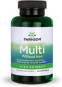 Swanson Multi Sans Iron Multivitamin Supplément Santé Sans Fer Formule 120 Softgels Sgels