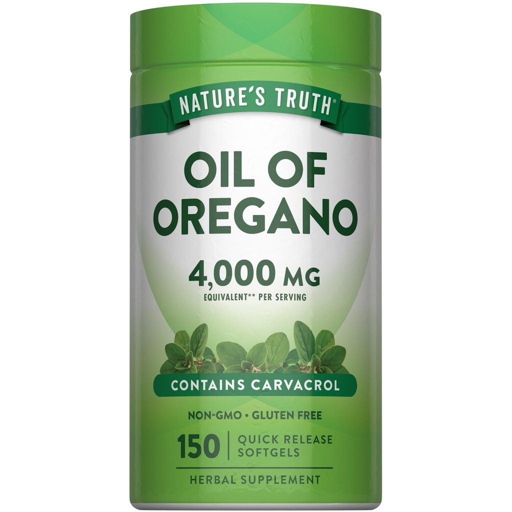 Nature's Truth Oil of Oregano Softgels | 4000 mg | 150 Count | Non-GMO & Gluten Kostenlose Kräuterergänzung