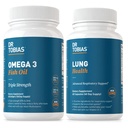 Dr. Tobias Omega 3 Fish Oil & Lung Health Supplements für Herz, Gehirn & Immununterstützung, Lung Cleanse & Detox Formel für Bronchial & Respiratory System, 60 Kapseln