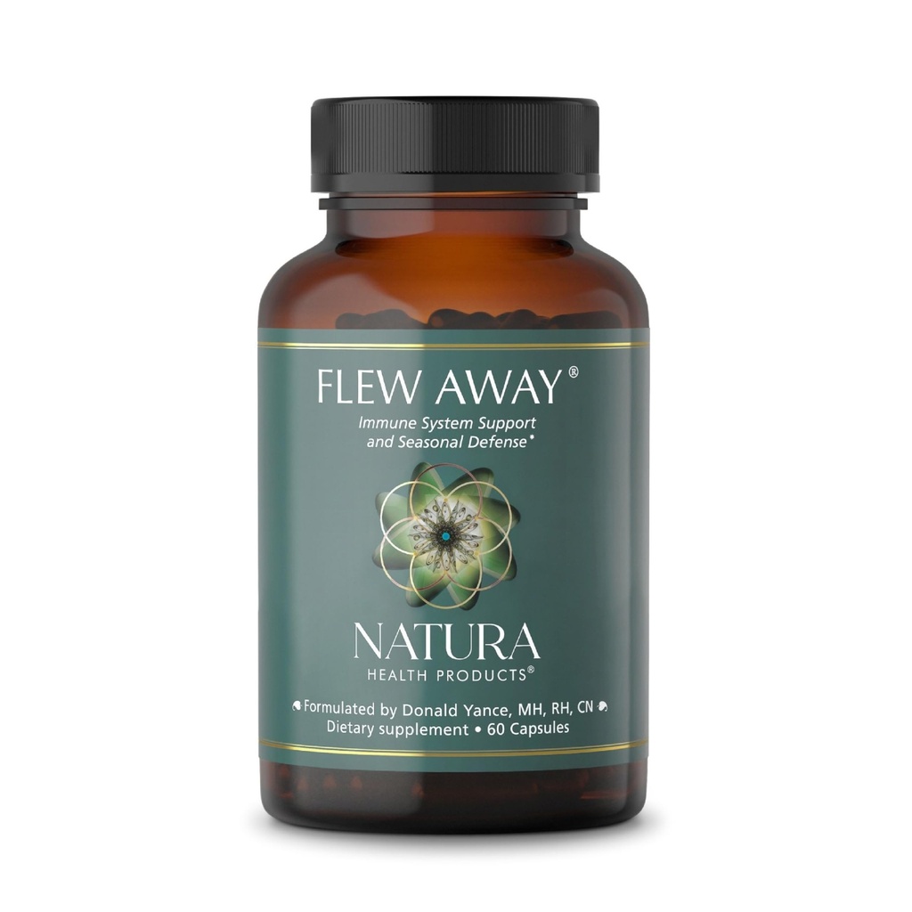 Natura Health Products Flew Away Supplement - Immunsystem Support & Seasonal Defense - Hervorragende Ingwer, Elderberry, Propolis und Eucalyptus (60 Kapseln)