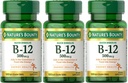 Bounty de la nature B-12 Dissoudre rapidement les comprimés 500 Mg, 300 comprimés (3 x 100 bouteilles de comptage)