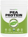 Natures Plus Protéines de pois organiques - 1,1 lb, Poudre de boisson végétalienne - Poudre de protéines à haute énergie, Suppresseur de la faim, Constructeur musculaire, favorise la santé cardiaque - Non-OGM, Végétarien, Sans gluten - 25 portions