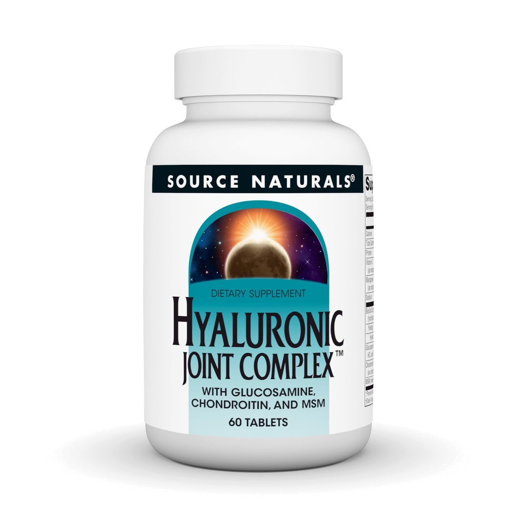 Source Naturals Complexe d'articulation hyaluronique avec Glucosamine, Chondritine et MSM Extra Strength - 60 comprimés