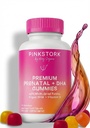 Pink Stork Premium Pränatale Gummy Vitamine mit DHA, Folat und Vitamin D - Multivitamin und Nährstoffmischung für Neuralrohr und Fetale Hirnentwicklung - Schwangerschaft Must Haves - 60 Vegan Gummis