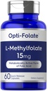 Carlyle L Methylfolat 15mg | 60 Kapseln | Max Potenz | Optimiert und aktiviert | Nicht-GVO, Glutenfrei | Methylfolat, 5-MTHF | von Opti-Folate