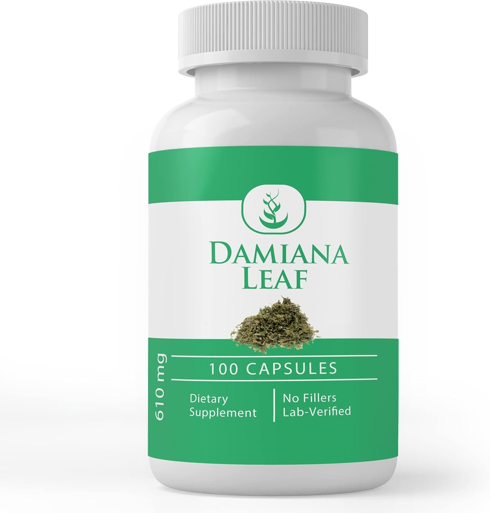 PURE ORIGINAL INGREDIENTS Damiana Leaf, 100 Capsules, Always Pure, No Additives Or Fillers, Lab Verified