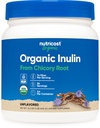 Poudre d'inuline biologique Nutricost 1LB (454 grammes) 7 grammes de fibre par portion - de racine de chicorée - certifié USDA biologique